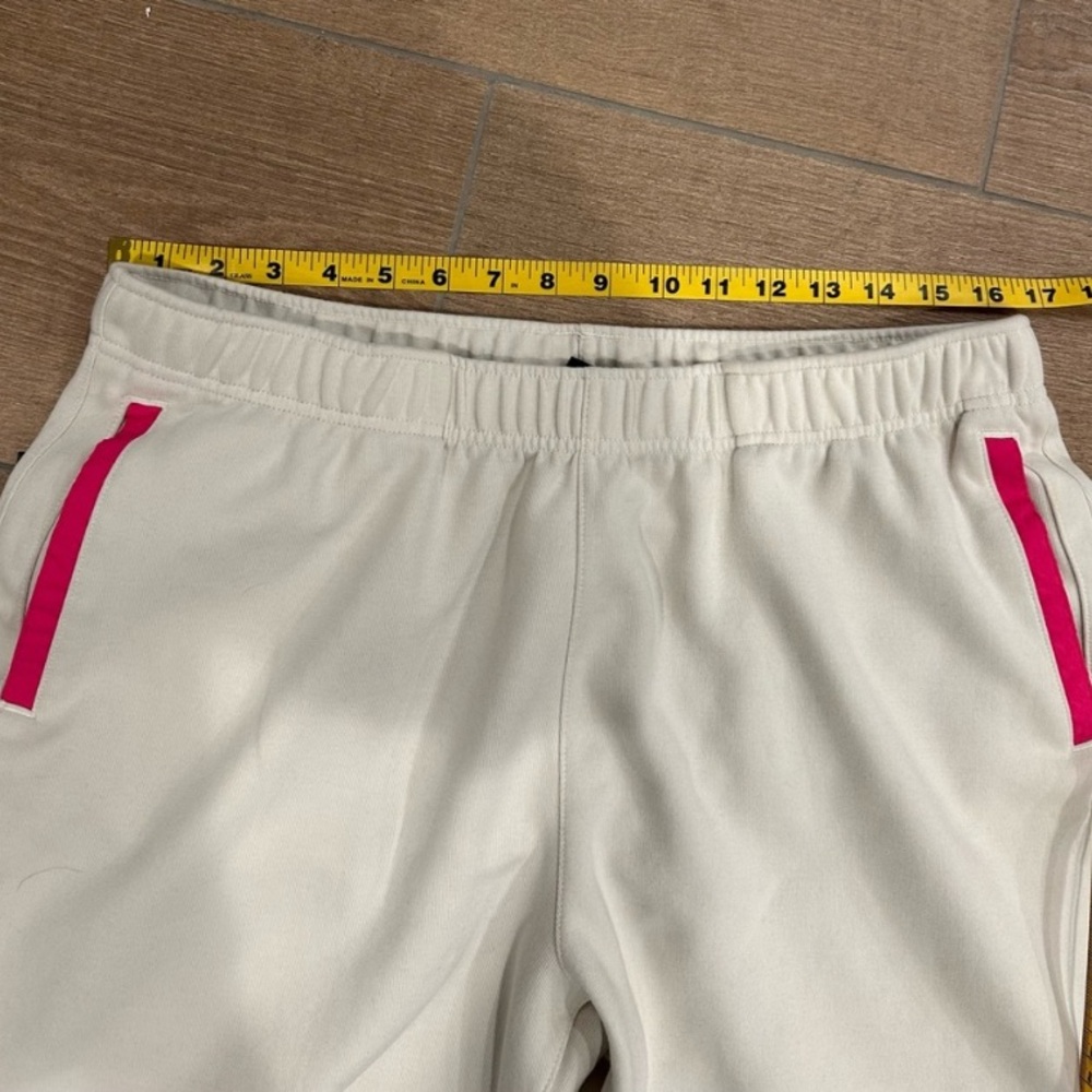 The North Face Cream Teal Knee Patch Fleece Joggers Pink Accents L - Picture 5 of 9